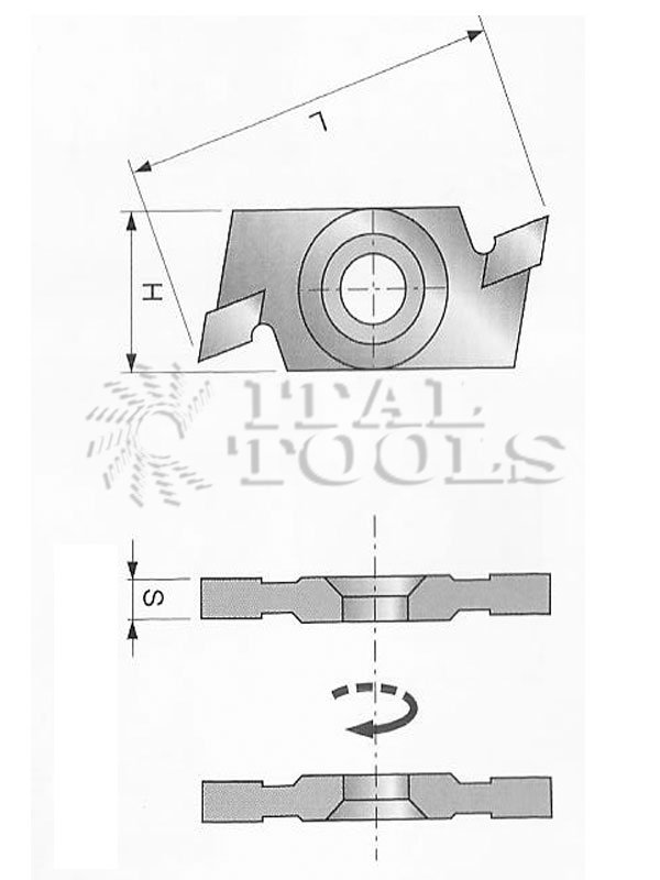 Ital Tools COL06 Plaquettes carbure reversibles pour usage universel