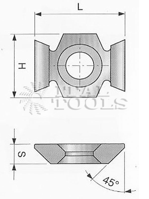 Ital Tools COL07 Bevelling inserts Z=4 with double rotation