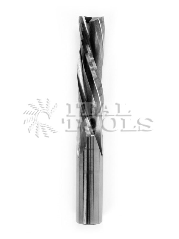 Ital Tools FEW06 Solid carbide spiral bit Z3 downcut. Excellent finish on the upper side of the workpiece. Downward chip ejection. Application: for cutting, panel sizing on solid wood, wood composites, laminates.