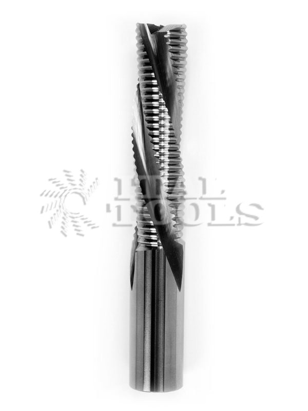 Ital Tools FEW08 Solid carbide spiral bit Z3R downcut with chip-braker. Excellent finish on the upper side of the workpiece. Downward chip ejection. Application: for ripping, template routing, panel sizing on solid wood, wood composites, laminates.