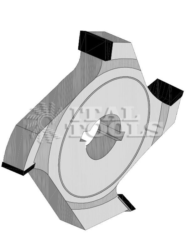 Ital Tools FFD07 Re-sharpening diamond cutter for chamfer/radius milling, PCD depth 4,5 mm.  Excellent finish, low-noise.