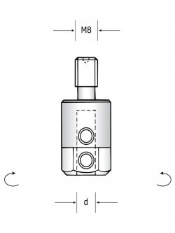 Ital Tools MPU06 - Mandrino portapunta M8 per macchine Nottmeyer