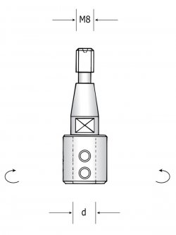 Ital Tools MPU07 - Mandrino portapunta per macchine Bilek
