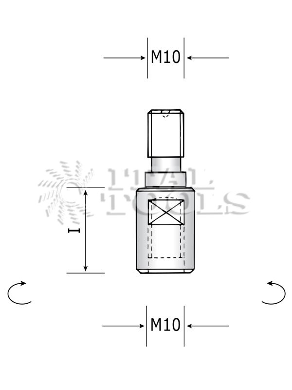 Ital Tools MPU08 Adaptateur de perçage pour Mèche à façonner sur machines Morbidelli, Weeke, Biesse 