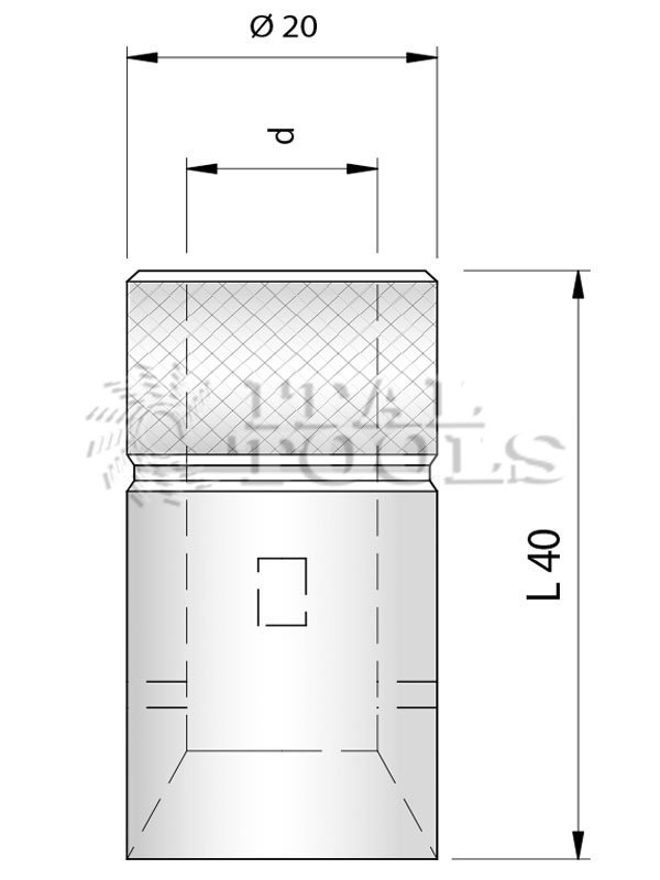 Ital Tools MPU14 Mandrino per Punta componibili per macchine Maggi, Masterwood, Griggio