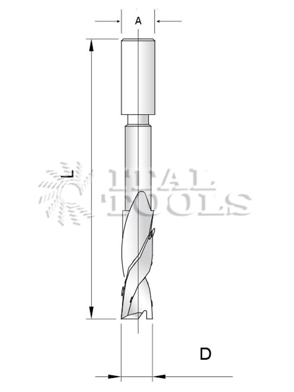 Ital Tools PEL07 Пазовальная фреза из быстрорежущей стали (HSS) хвостовик 16X50
