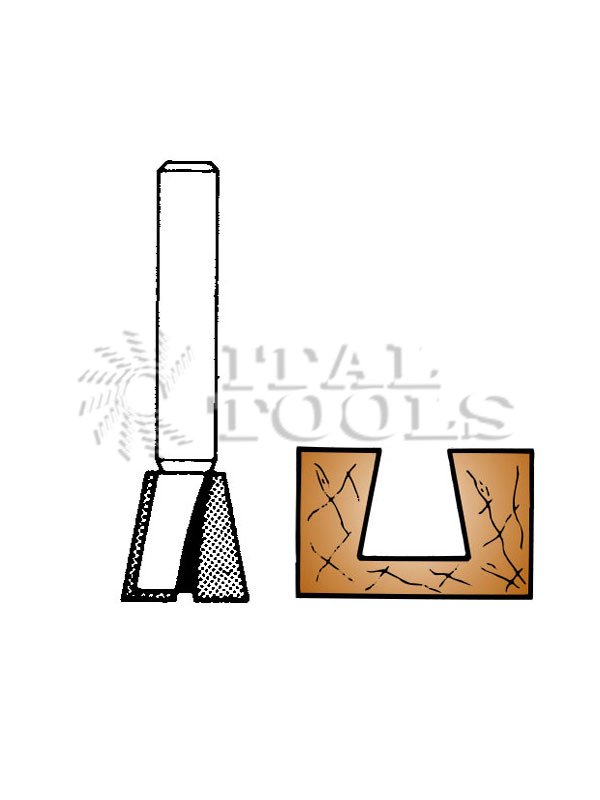 Ital Tools PES03 HM (carbide tipped) Dovetail router bit