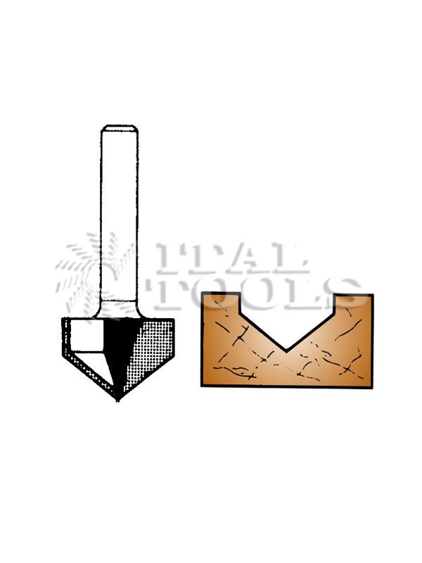 Ital Tools PES05 V grooving router bit