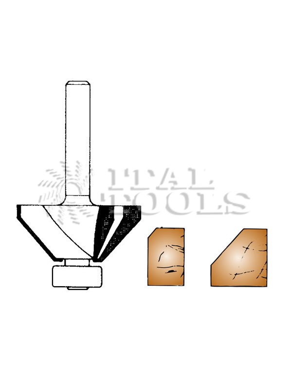 Ital Tools PES12 Концевая фреза для снятия фаски с подшипником