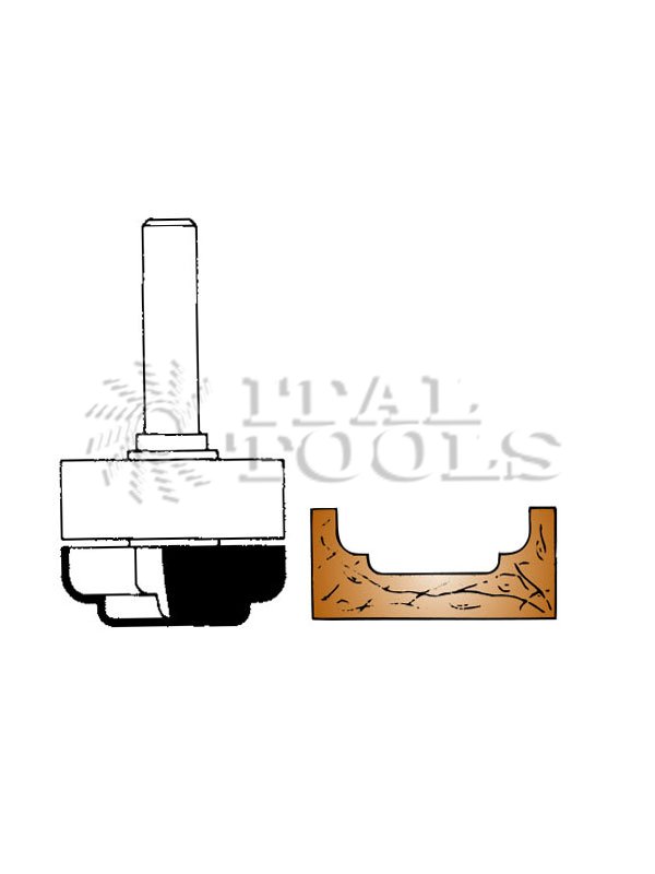 Ital Tools PES16 Profile router bit with bearing