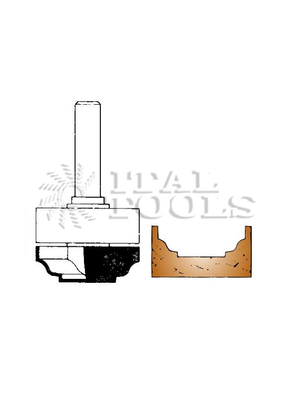 Ital Tools PES19 Profile router bit with bearing