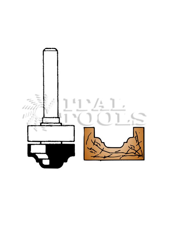 Ital Tools PES21 Profile router bit with bearing