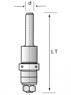 Ital Tools PES28 - Alberino porta-frese per scanalature laterali