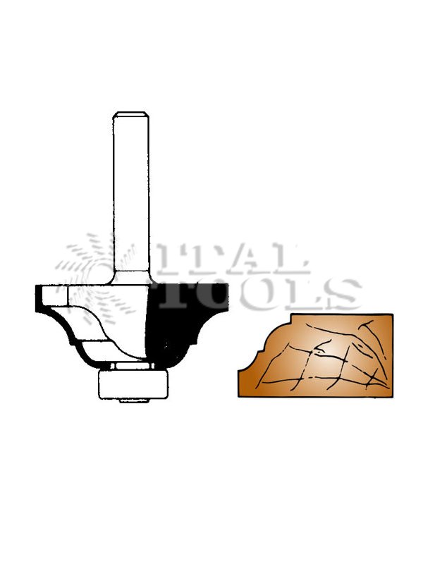 Ital Tools PES34 Концевая фреза профильная с подшипником