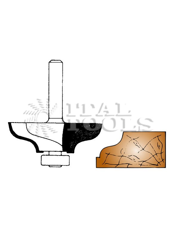 Ital Tools PES35 Profile router bit with bearing