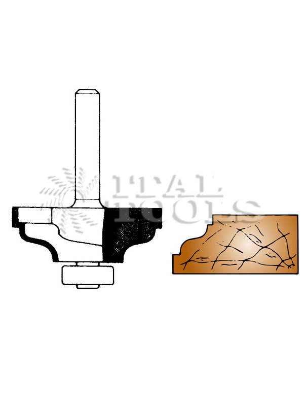 Ital Tools PES39 Profile router bit with bearing