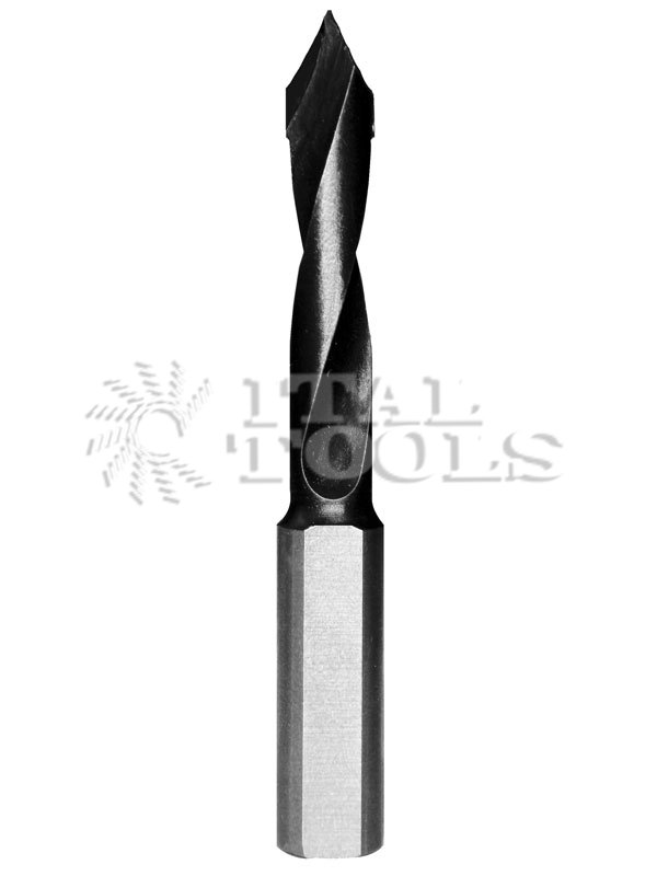 Ital Tools PFD03 High performance diamond through bore drill Z=2, suitable for through holes on chipboard panels.
