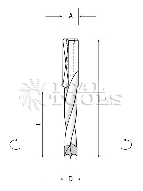 Ital Tools PHM24 Mèche HM pour perceuses multi-broches pour trous borgnes