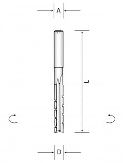 Ital Tools PMS01 - Пазовальная фреза HSS с прямыми канавками хвостовик 13X50mm