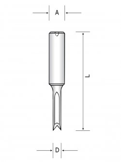 Ital Tools PMS03 - Punta per mortasare a bocca di pesce in acciaio Z2 attacco 16X50mm