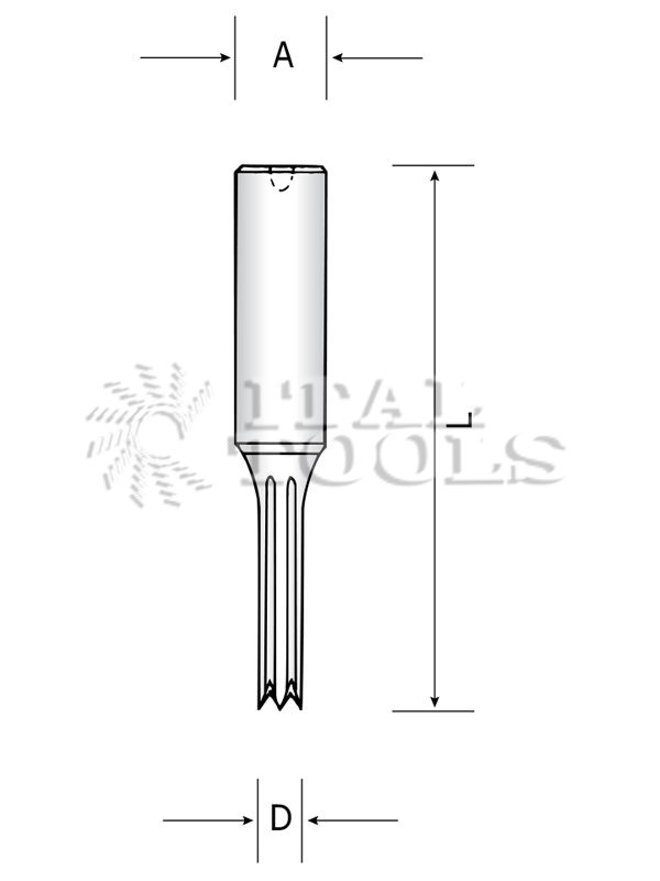 Ital Tools PMS06 Mèche HSS Z4 à mortaiser et percer pour défonceuses