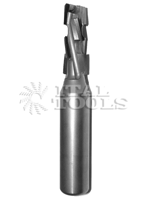 Ital Tools PPD04 Diamond router bit economic type  Three spiral cutting divisions, PCD depth 2,5 mm.  Positive /negative cutting edges, good finish on the upper and lower side of panel, low-noise.  Feed rate: about 6-7 meters/min.
