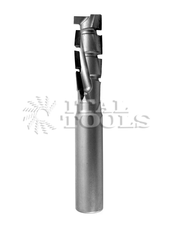 Ital Tools PPD07 Diamond router bit economic type Three spiral cutting divisions, two working cutting edges, PCD depth 2,5 mm. Positive /negative cutting edges, excellent finish, good feed rate, low-noise. Feed rate: about 8-10 meters/min.
