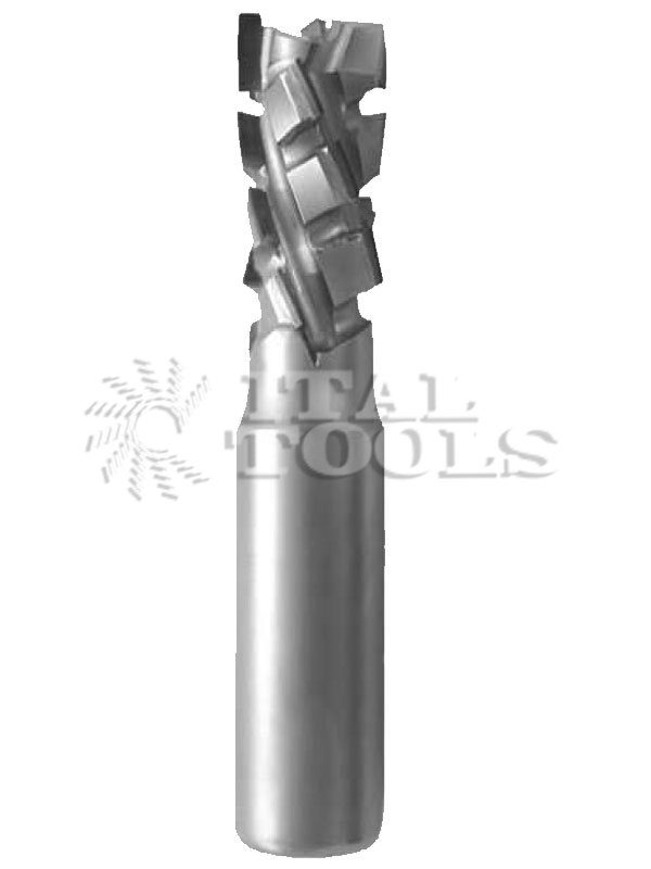 Ital Tools PPD12 Re-sharpening diamond router bit Four spiral cutting divisions, two working cutting edges, PCD depth 4,5 mm. Positive /negative cutting edges, high feed rate, excellent finish, low-noise. Feed rate: about 15-20 meters/min.
