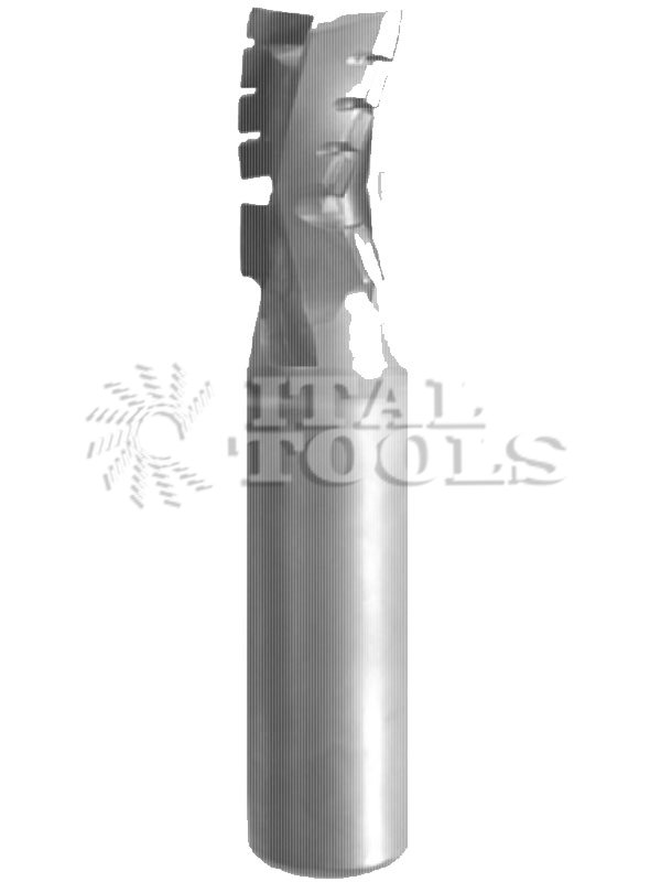 Ital Tools PPD19 Re-sharpening diamond router bit Three spiral cutting divisions , three working cutting edges, PCD depth 4,5 mm. Positive /negative cutting edges, high feed rate, excellent finish. Feed rate: about 15-20 meters/min.
