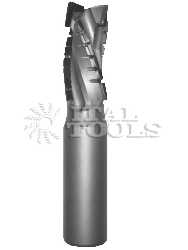 Ital Tools PPD20 Re-sharpening diamond router bit Six spiral cutting divisions, three working cutting edges, PCD depth 4,5 mm. Positive/negative cutting edges, very high feed rate, excellent finish, low-noise. Feed rate: about 20-30 meters/min.
