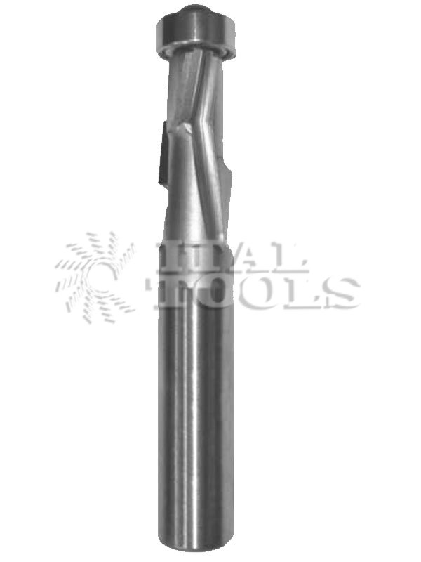 Ital Tools PPD24 Diamond router bit economic type with bearing  Three spiral cutting divisions, PCD depth 2,5 mm, suitable for milling and shaping.  Positive /negative cutting edges, good finish on the upper and lower side of panel, low-noise.