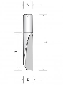 Ital Tools PPS02 - Концевая фреза пазовая твердосплавная с торцевым зубом Z1