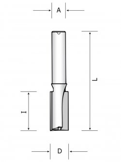Ital Tools PPS06 - Концевая фреза пазовая твердосплавная с торцевым зубом Z2 хвостовик 12X50mm