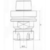 MAN01 Holder with shank HSK50E, HSK50F, HSK63E, HSK63F for collets ER32, ER40, EOC25 ORT25 OZ25 462E ItalTools