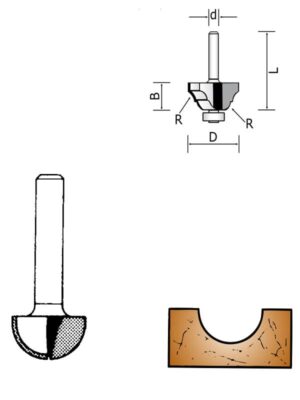 CDO:PES06 - Round nose engraving bit