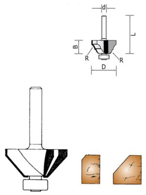 Fresa per smussare con cuscinetto