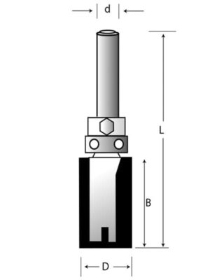 CDO:PES30 - Carbide flush trimming router bit