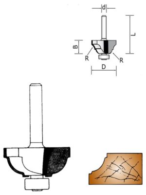 CDO:PES33 - Decorative ogee bit with bearing