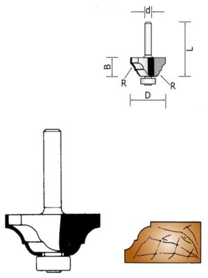 CDO:PES34 - Decorative ogee bit with bearing