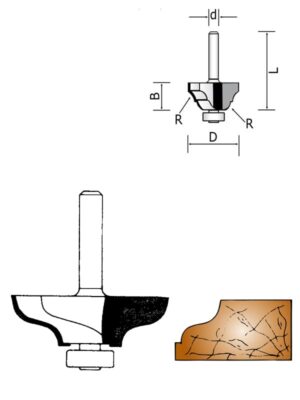 CDO:PES35 - Decorative ogee bit with bearing