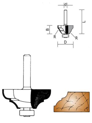CDO:PES37 - Decorative ogee bit with bearing