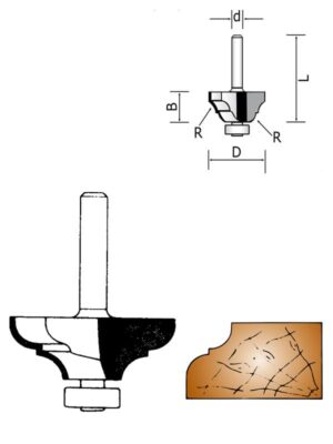 CDO:PES38 - Decorative ogee bit with bearing