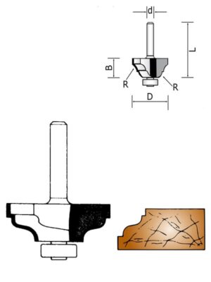 CDO:PES39 - Decorative ogee bit with bearing