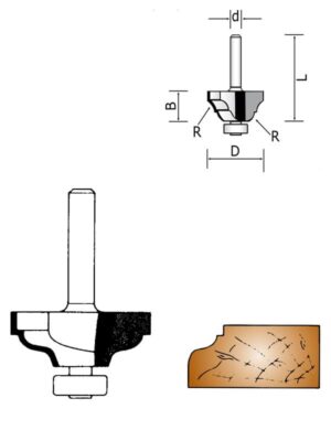 CDO:PES40 - Decorative ogee bit with bearing