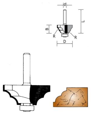 CDO:PES41 - Decorative ogee bit with bearing