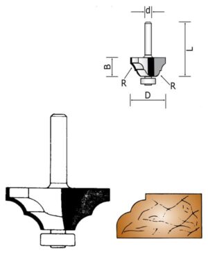 CDO:PES42 - Decorative ogee bit with bearing