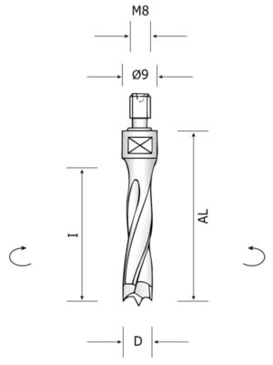 CDO:PHM05 - Carbide dowel drill for SCM Cyflex F900