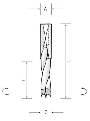 CDO:PHM09 - Carbide dowel drill with quick shank 10x27mm