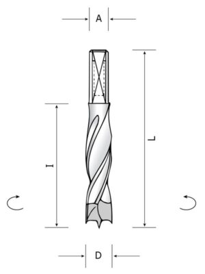 CDO:PHM13 - Carbide dowel drill with quick shank 8X20mm