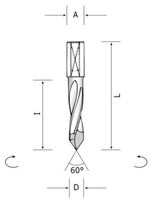 CDO:PHM15 - Carbide through bore drill with quick shank 10X20mm